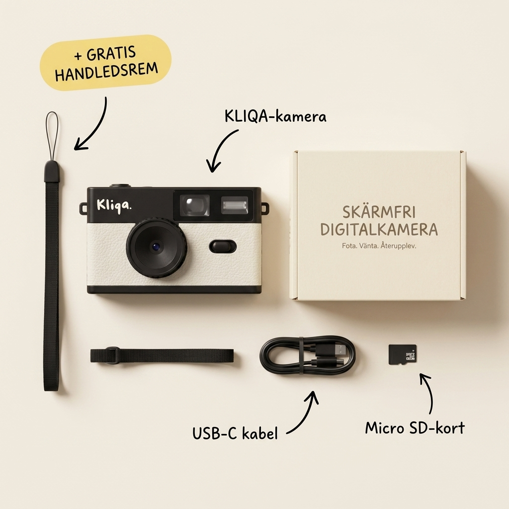 Kliqa™ — Minneskameran utan skärm